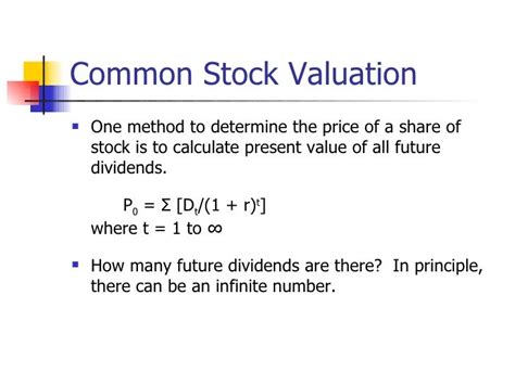 Stock Valuation