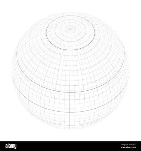 Earth planet globe grid of meridians and parallels, or latitude and ...