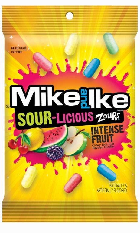 Mike and Ike Zours Sour Licious Intense Fruit Chewy Candy, 7 Ounce ...