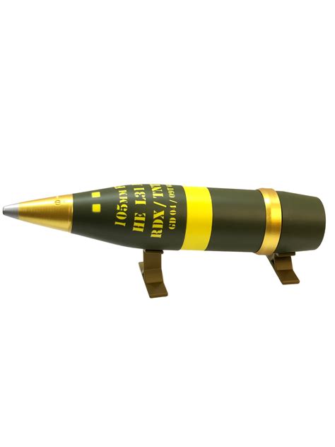 Buy Life Size 105mm TNT Dummy Inert Ornce Projectile NATO Artillery Shell Round Piggy Coin Bank ...