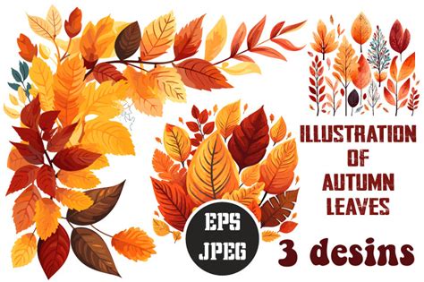 Illustration of Autumn Leaves Bundle Graphic by Nasi123 · Creative Fabrica