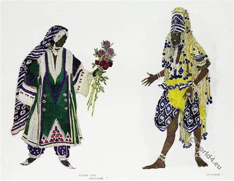 Costume designs for the Russian ballet by Léon Bakst.