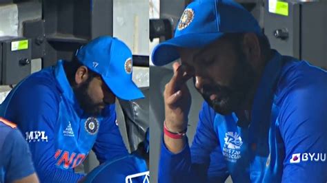 Rohit Sharma crying after getting knocked out from T20 World Cup | IND ...