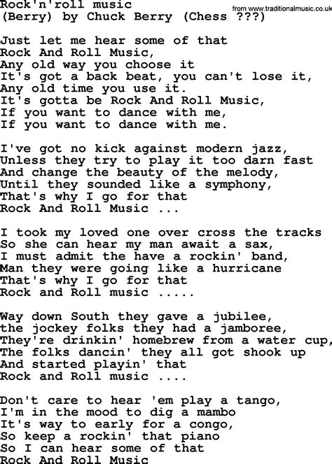 Bruce Springsteen song: Rock'n'roll Music, lyrics