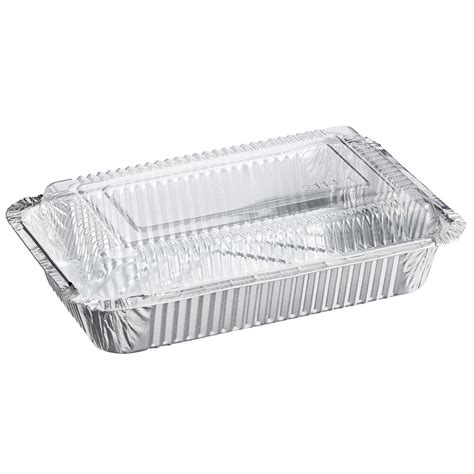 Choice 2 lb. Oblong Foil Take-Out Container with Dome Lid - 250/Case