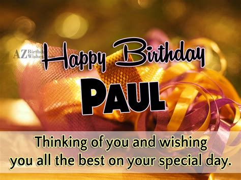 Happy Birthday Paul - AZBirthdayWishes.com