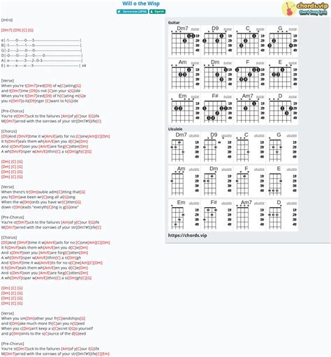 Chord: Will o the Wisp - tab, song lyric, sheet, guitar, ukulele ...