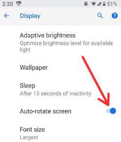 How to rotate screen in android P 9.0 devices: 3 Ways