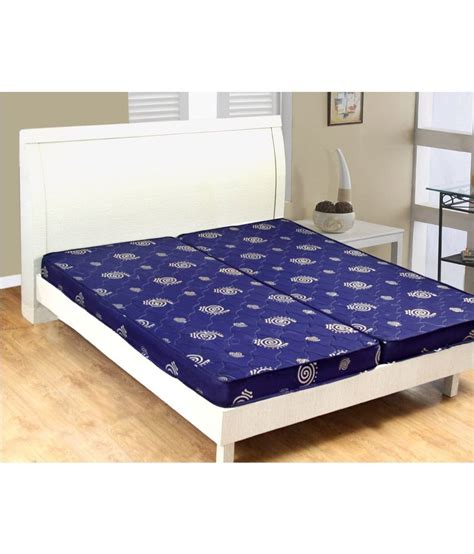 Fablooms Single Size Blue Contemporary Mattress 1 Mattress & 1 Pillow - (72x35x4 inches) - Buy ...