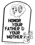 Honor Thy Father And Mother Coloring Page Coloring Pages