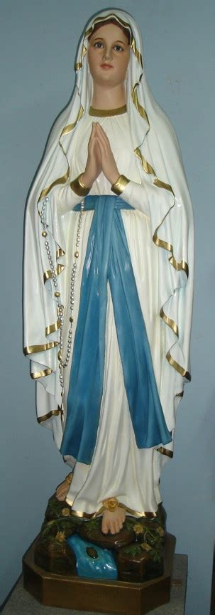 Our Lady of Lourdes Church Statue - 51 Inch - Hand-painted Polymer Resin