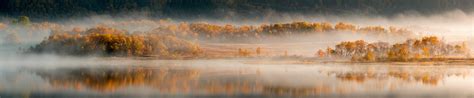 Wallpaper : fall, nature, landscape, panorama, trees, lake, mist, mountains 10933x2264 ...