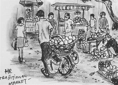 Sketch market.. by Art HR | Sketsa, Seni