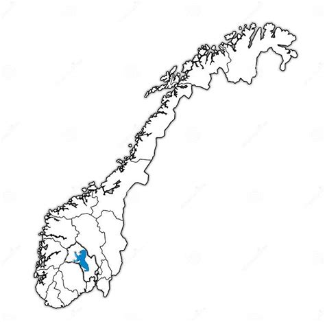 Buskerud Region on Administration Map of Norway Stock Illustration ...