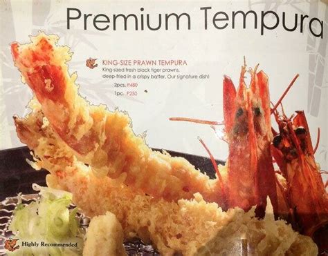 Tempura Menu, Menu for Tempura, North Reclamation Area, Cebu City ...