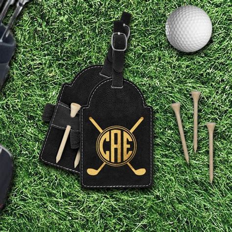 Golf Bag Tag with Wooden Tees Personalized Golf Bag Tag | Etsy