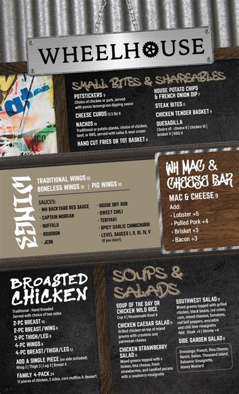 Wheelhouse | The Wheelhouse | Menu