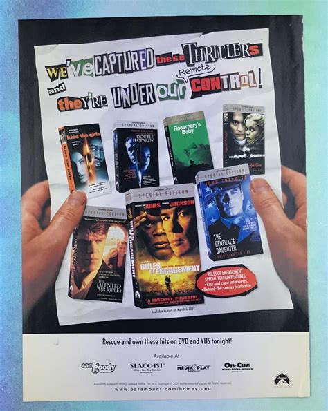 vintage 1990s magazine print ad Paramount Home Video VHS entertainment ...