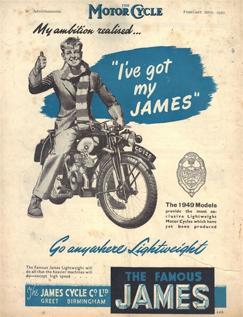 Progress is fine, but it's gone on for too long.: James Motorcycles for 1949