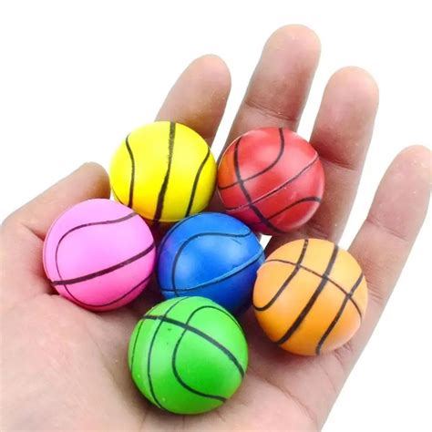 Mini Basketball Shape Bouncing Ball Elastic Rubber Balls Pinball ...