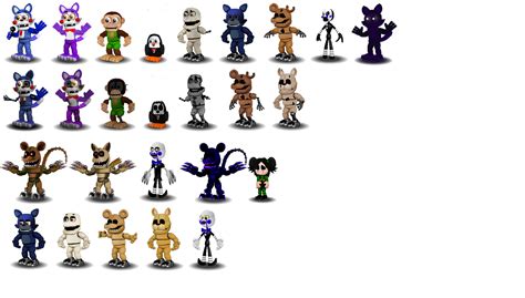 adventure FNAC Characters by aidenmoonstudios on DeviantArt