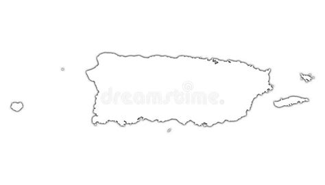 Puerto Rico Island Map Outline