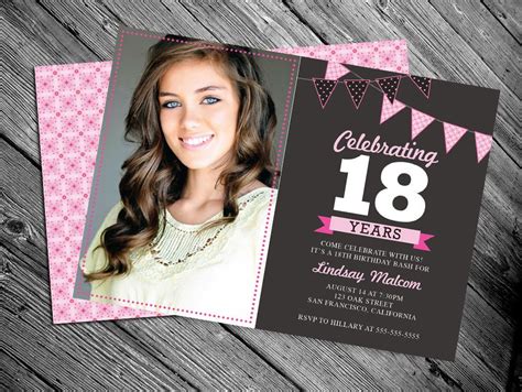 19+ 18Th Birthday Party Invitations PNG | Free Invitation Template