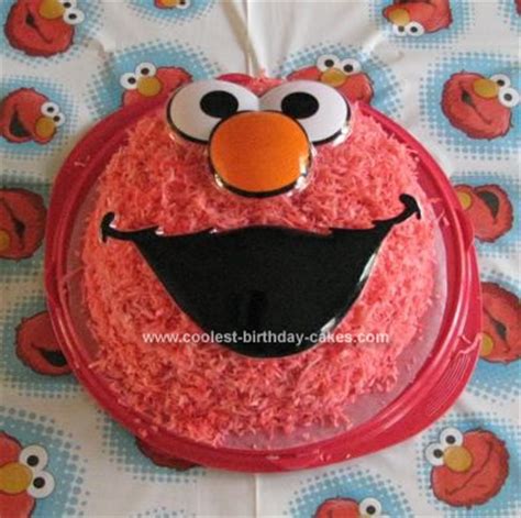 Cool Homemade Double Layer Elmo Cake