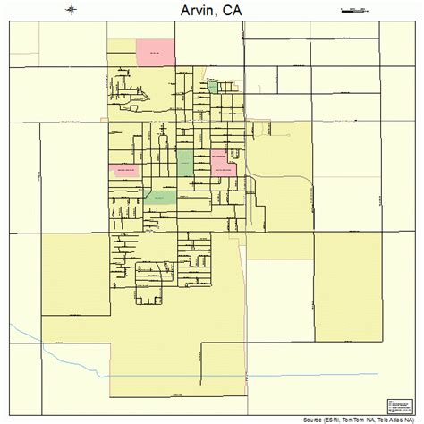 Arvin California Street Map 0602924