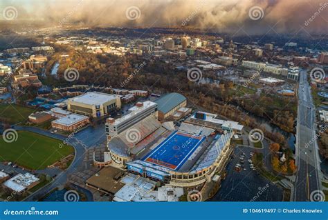 Unique Aerial View of Boise State University with Boise Skyline ...