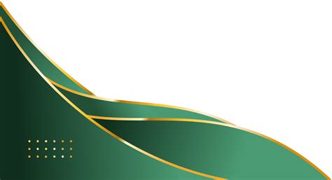 Green gold abstract curve border or gold corner border 20639773 PNG