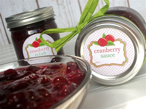 Cute Cranberry Relish & Sauce Canning Jar Labels for home canned fruit – CanningCrafts