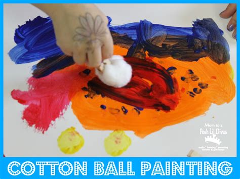 Kid Art: Painting with Cotton Balls