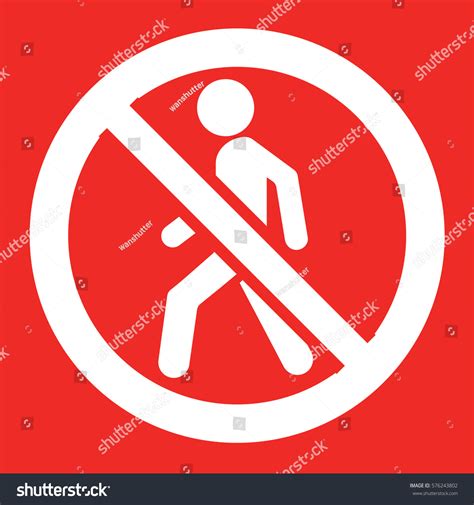 Do Not Walk Sign Vector Stock Vector (Royalty Free) 576243802 ...