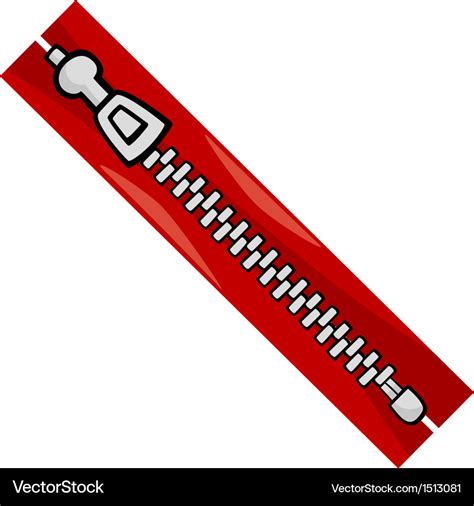 Zipper clip art cartoon Royalty Free Vector Image