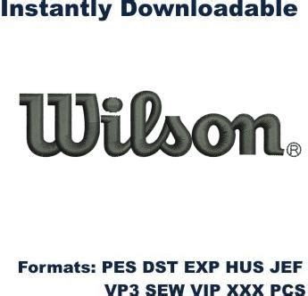 Wilson Logo Embroidery Designs | Wilson Black Logo Machine embroidery designs Online