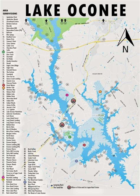 Lake Oconee Lake Map — H2O Adventures