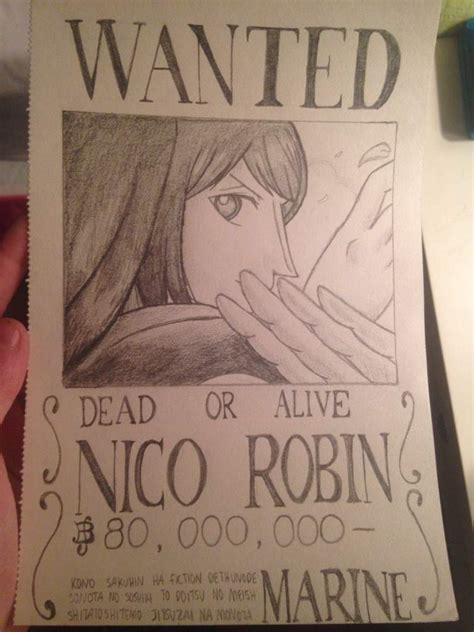 Nico Robin Wanted Poster Drawing! | Anime Amino