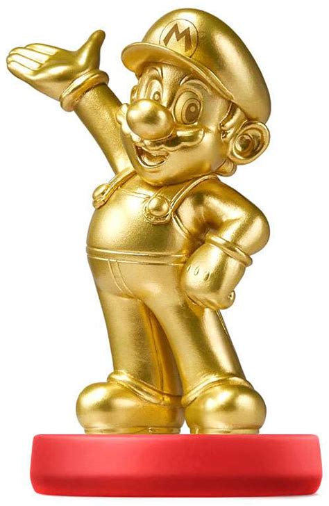 Nintendo Super Mario Amiibo Mario Mini Figure Gold Edition - ToyWiz