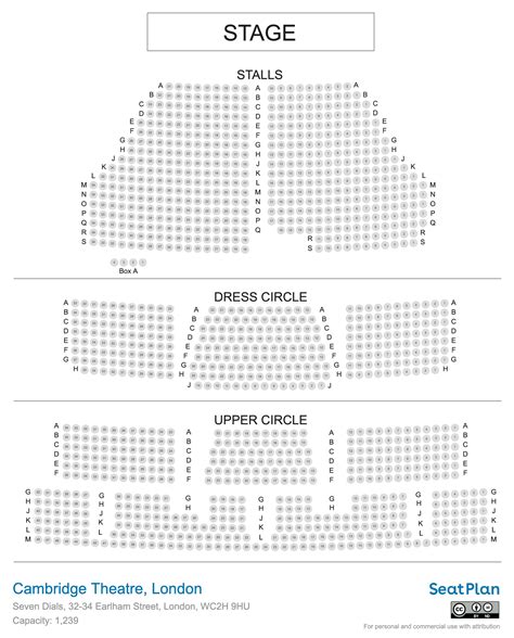 Cambridge Theatre London Seating Plan & Seat View Photos | SeatPlan