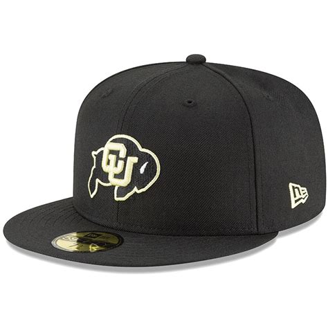 Men's New Era Black Colorado Buffaloes NCAA Basic 59FIFTY GCP Fitted Hat