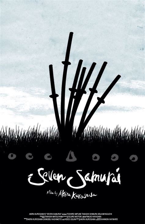 Seven Samurai movie poster | Alternative movie posters, Movie posters, Cinema posters