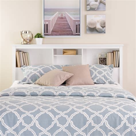 Winslow White Full/Queen Bookcase Headboard - Overstock Shopping - Big Discounts on Headboards