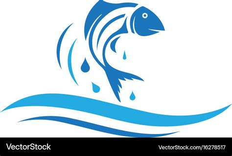 Fish logo template creative symbol Royalty Free Vector Image