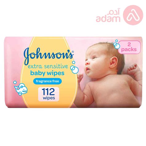 Johnson Baby Wipes Extra Sensitive 112 Pieces | Adam Pharmacies