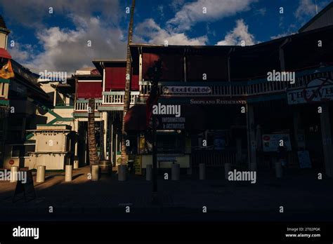 LAHAINA, HI - dec, 2020 - View of historic buildings in Lahaina, a ...