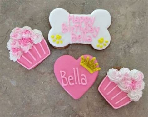 Personalized Birthday Dog Treats Cupcake Dog Treats With a Crown Extra Large Pet Gift Long ...