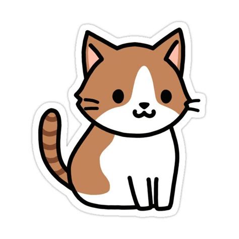 "Brown Tabby Cat" Sticker for Sale by littlemandyart | Cute stickers, Cute doodles, Cute easy ...