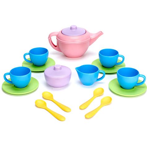 Green Toys: Tea Set (Pink) - The Granville Island Toy Company