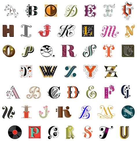 lettres alphabet originales